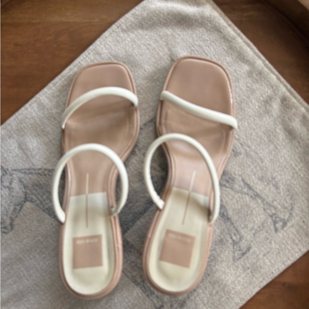 Dolce Vita Cream and Tan Minimalist Sandals